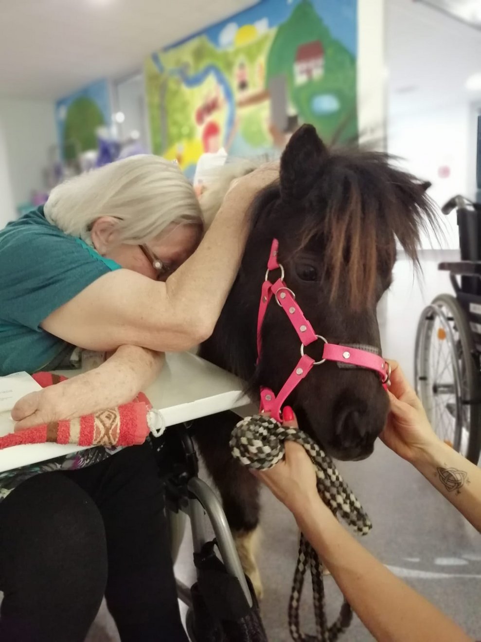 Frau Wernhart mit Pony
